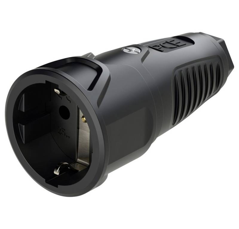 PC Electric PC Electric 2520-ss Schutzkontaktkupplung Vollgummi 250 V Schwarz IP2 Steckernetzteil von PC Electric
