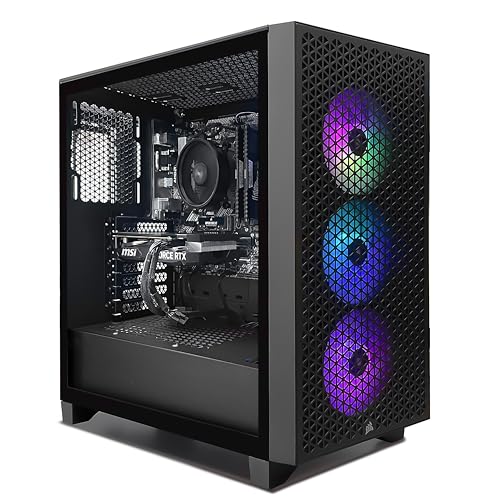 Corsair Gamer PC iCUE AMD 4060 – MSI GeForce RTX 4060 8GB – Gehäuse Corsair 3000D Airflow RGB – Mainboard ASUS A520M-A CSM – Corsair Vengeance 2X8GB DDR4 3600 – SSD 1TB – Windows 11 Pro von PC GAMING