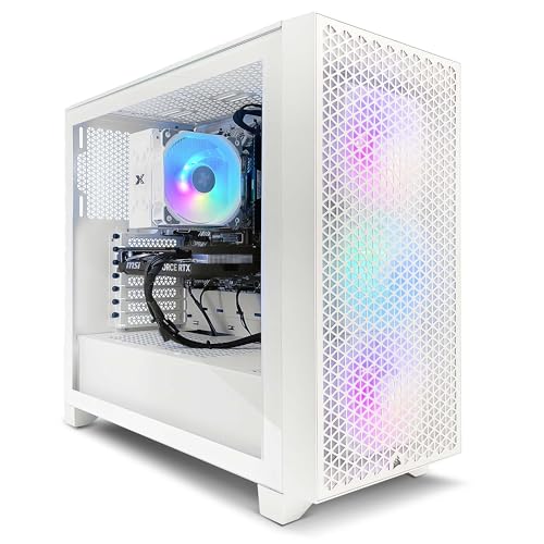 PC GAMING Corsair Gamer PC iCUE AMD 4060 White-MSI GeForce RTX 4060 8GB-Gehäuse Corsair 3000D Airflow RGB White-Mainboard ASUS A520M-A CSM-Corsair Vengeance 2X8GB DDR4 3600-SSD 1TB-Windows 11 Pro von PC GAMING