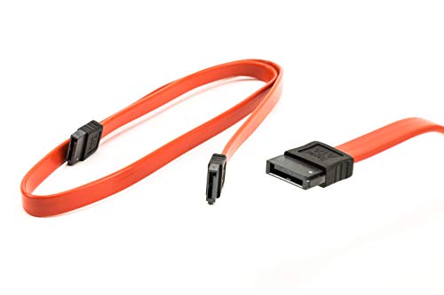 PC24 Shop & Service 2x SATA Kabel 55cm Rot | gerade-gerade | kompatibel bis zu S-ATA/600 | Serial ATA | 1,5GBs/3GBs/6GBs (abwärtskompatibel) | S-ATA Kabel | Premiumqualität von PC24 Shop & Service