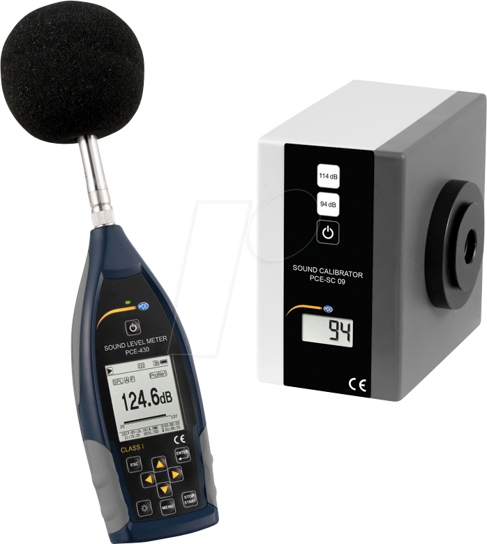 PCE 430-SC 09 - Schallpegelmessgerät PCE-430 und Kalibrator PCE-SC 09 von PCE INSTRUMENTS