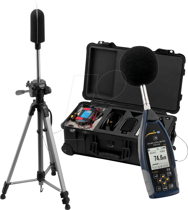 PCE 432-EKIT - Schallpegelmessgerät mit GPS PCE-432 (Klasse 1) mit Outdoor-Kit von PCE INSTRUMENTS