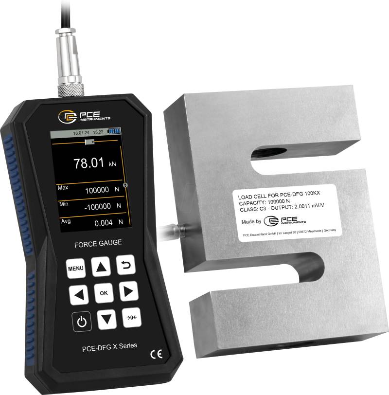 PCE DFG 100K X - Kraftmessgerät PCE-DFG 100K X, 0 - 100 kN von PCE INSTRUMENTS