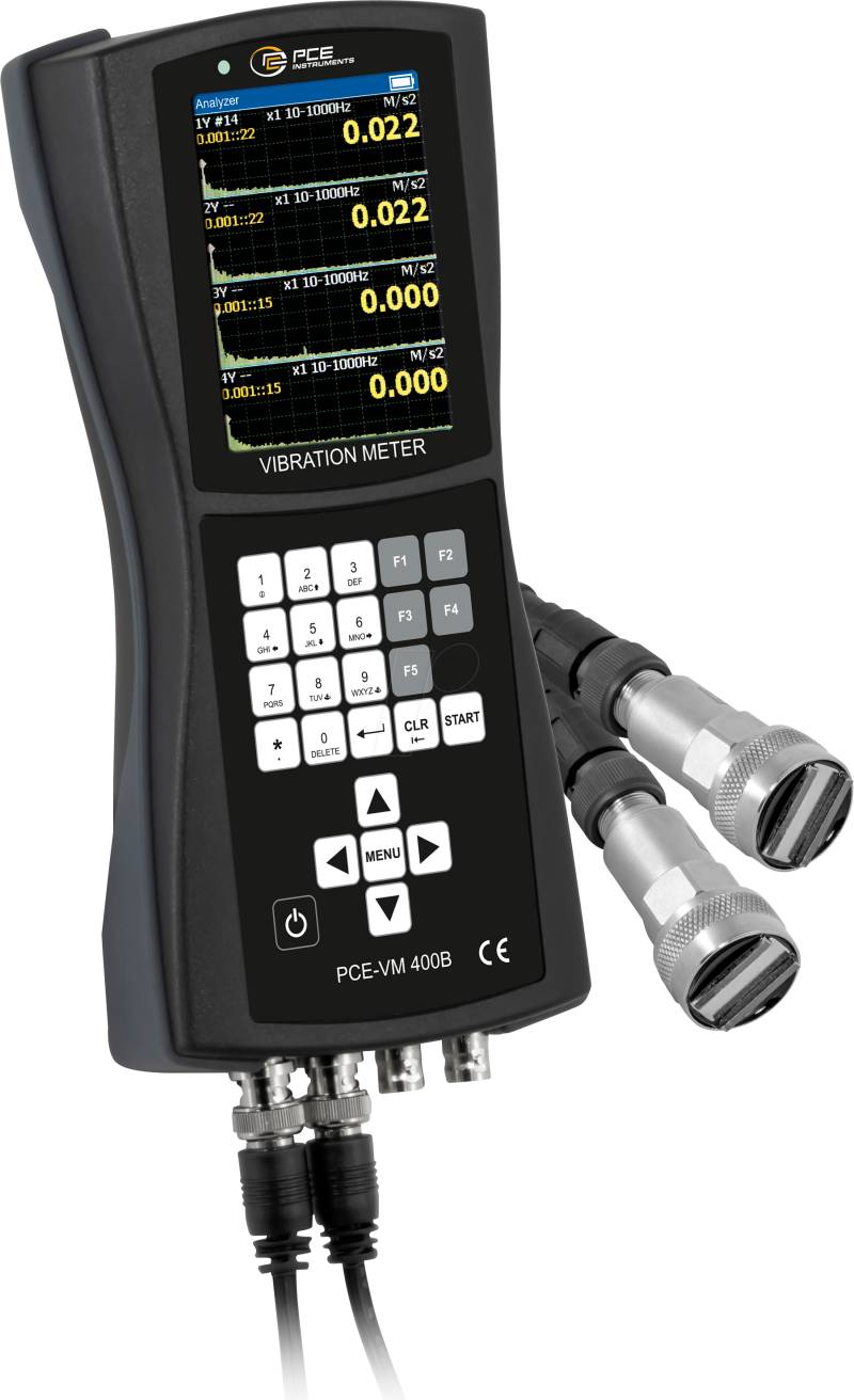 PCE VM 400B - 4-Kanal Vibrationsmessgerät PCE-VM 400 von PCE INSTRUMENTS