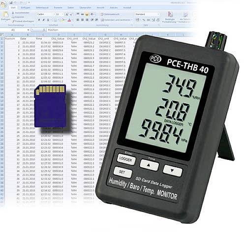 PCE Instruments PCE-THB 40 PCE-THB 40 Multi-Datenlogger Messgröße Luftfeuchtigkeit, Temperatur von PCE Instruments