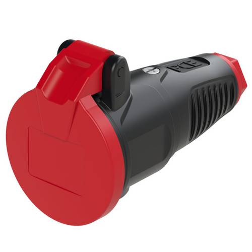 PCE 2412-srcw Schutzkontaktkupplung Gummi, Kunststoff 230V Schwarz, Rot IP54 von PCE