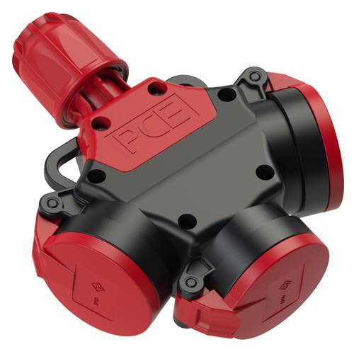 PCE 253642-S 3fach-Kupplung Gummi mit LED-Spannungsanzeige 230V Schwarz, Rot IP44 PCE 253642-S 3fach-Kupplung Gummi mit LED-Spannungsanzeige 230V Schwarz, Rot IP44 von PCE
