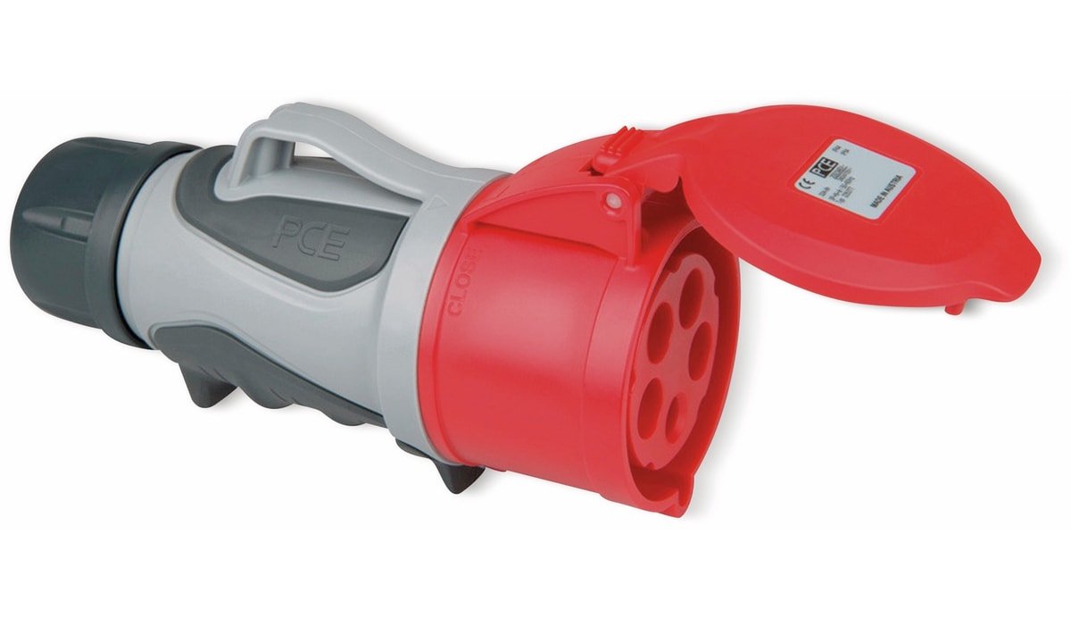 PCE CEE-Kupplung GRIP TT, 32 A, 5-polig PCE CEE-Kupplung GRIP TT, 32 A, 5-polig von PCE