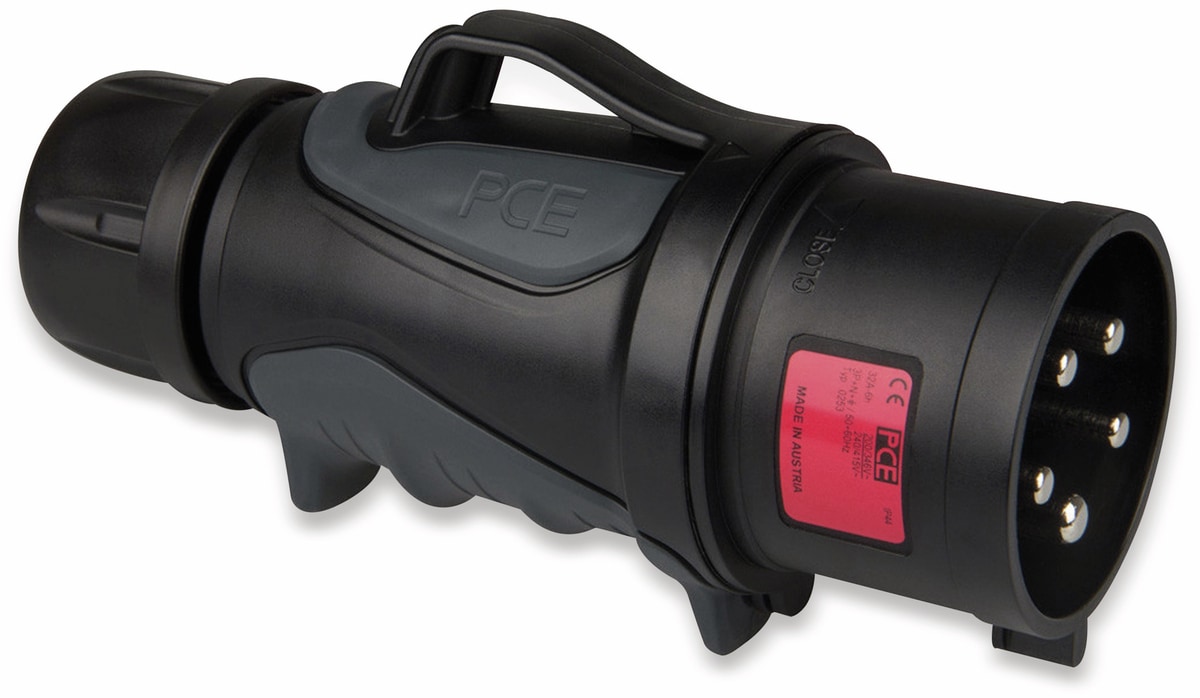 PCE CEE-Stecker GRIP TT Midnight, 32 A, 5-polig PCE CEE-Stecker GRIP TT Midnight, 32 A, 5-polig von PCE
