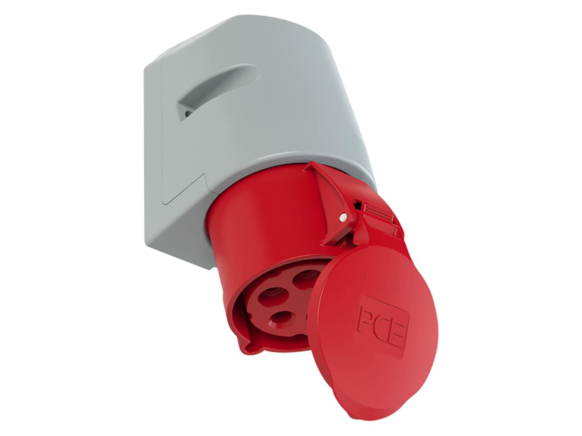 PCE CEE Wandsteckdose 125-6TT, 5-polig, 400 V, IP44 PCE CEE Wandsteckdose 125-6TT, 5-polig, 400 V, IP44 von PCE