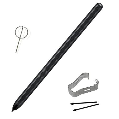 Galaxy Z Fold 3 4 S Pen Fold Edition,S Pen Samsung Z Fold 3 4,Slim 1.5mm Stiftspitze,4.096 Druckstufen,Stylus Pen für Samsung Galaxy Z Fold 3 4 5G + Spitzen/Federn(Schwarz) von PCTC