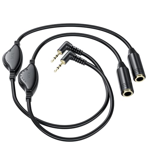 PChero Aux Kabel 3,5 mm Stereo Audio Kabel Kopfhörer Verlängerungskabel Klinkenkabel Kompatibel mit Telefon Laptop PC Auto MP3 – 2 Stück von PChero