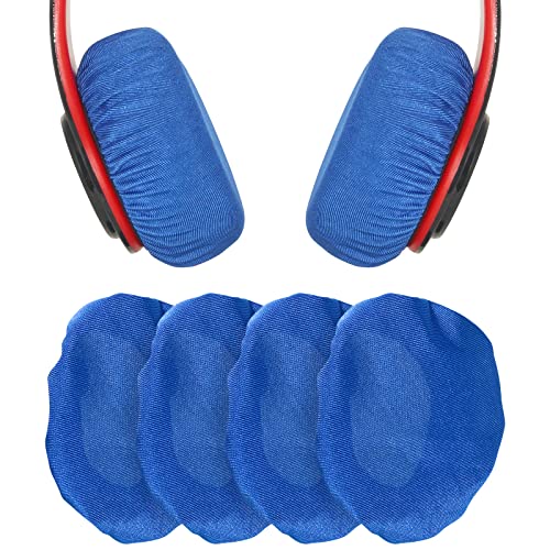 PChero Kopfhörer-Abdeckungen, 2 Paar waschbare Flex-Headset-Ohrpolster-Abdeckung für Fitnessstudio, Training, Luftfahrt, Rennen, Gaming,10.9 cm, blaue Farbe) von PChero