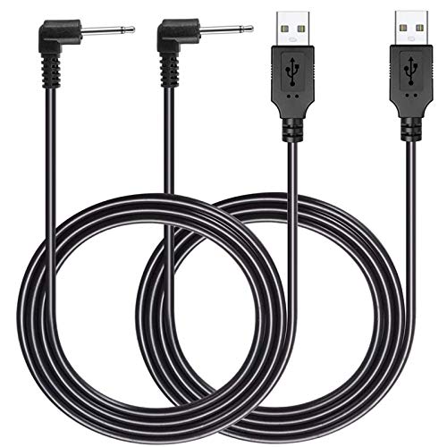PChero USB-Adapterkabel Kabel 2,5 mm Ersatz-DC-Ladekabel für Wiederaufladbare Zauberstabmassagen, Vibrator, Spielzeug für Erwachsene - 2 STÜCKE von PChero