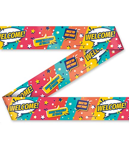 PD-Party 7033046 Party Dekoration Tape | Festliche | Partei Feier - Welcome, 1200cm Länge x 9cm Breite x 0.1cm Höhe von PD-Party
