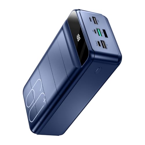 PDBEST Power Bank 60000mAh, 22,5W Powerbank PD USB C Schnellladefunktion Externe Akku mit LED-Display, 4 Ausgänge und 3 Eingänge, kompatibel mit iPhone, Tablets, iPad usw-bleu PDBEST Power Bank 60000mAh, 22,5W Powerbank PD USB C Schnellladefunktion Externe Akku mit LED-Display, 4 Ausgänge und 3 Eingänge, kompatibel mit iPhone, Tablets, iPad usw-bleu von PDBEST