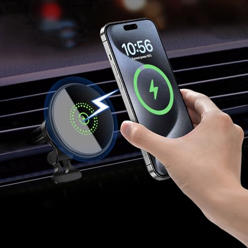 20W Kabelloses Magnet Auto Handyhalter,Wireless Car Charger Ladegerät Autohalterung,360°Drehbar KfZ Ladestation Handyhalterung für iPhone 15/15 Pro/14/14 Pro/Pro Max 13 12 Pro/Pro Max/Mini Serie von PDKUAI