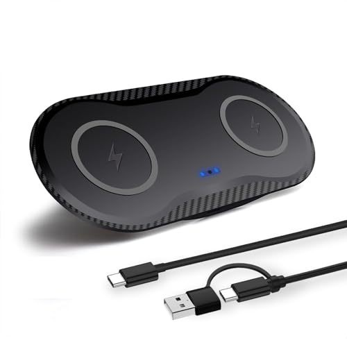 PDKUAI Drahtlos Ladegerät 2 in 1,[Neues Update] 40W Max Wireless Charger für iPhone 16/16 Pro/15/14/13/12/11/8/Airpods, Dual 20W Schnelle Induktionsladungsmatte für Samsung Galaxy/Fold/Buds3 von PDKUAI