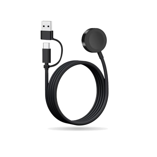 Samsung Watch Schnelles Ladegerät Kabel für Galaxy Watch Ultra/7/6/5/4/FE,100cm(3.3ft) Kabelloses Ladepad Kompatibel mit Samsung Galaxy Watch 6/5/4 Classic/Pro/Active,USB Induktive Ladekabel (Eine) von PDKUAI