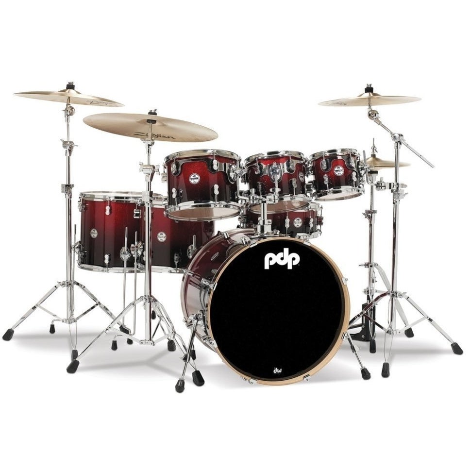 PDP Drums Concept Maple 7-Piece Red to Black Sparkle 7-Piece Shell Set PDP Drums Concept Maple 7-Piece Red to Black Sparkle 7-Piece Shell Set von PDP Drums
