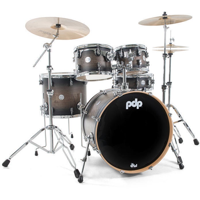 PDP Drums PD808466 Concept Maple Satin Charcoal Burst 5-Piece Drum Kit von PDP Drums