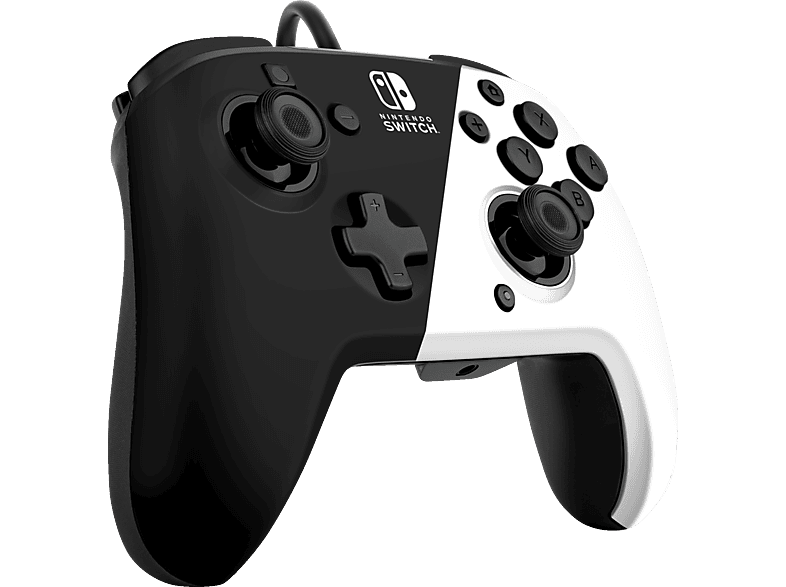 PDP LLC 500-134-BW Faceoff™ Deluxe+ Audio Wired Controller Black & White für Nintendo Switch Lite, OLED von PDP LLC