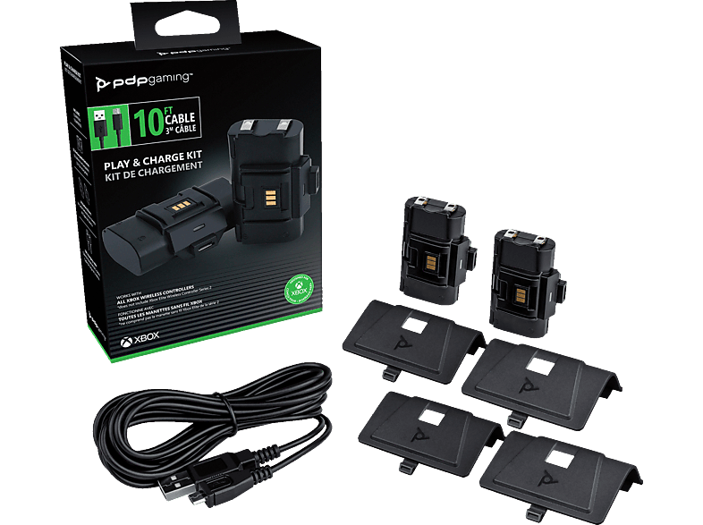 PDP LLC Gaming Play & Charge Kit, Zubehör für Xbox-Serie X S, Schwarz von PDP LLC