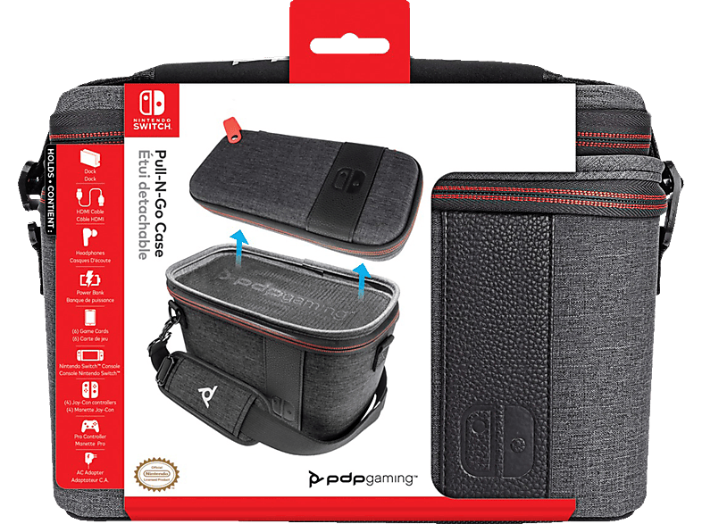 PDP LLC Konsolen-Tasche Elite Pull-N-Go für Nintendo Switch, grau Tasche Grau von PDP LLC