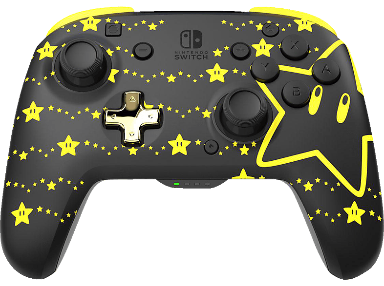 PDP LLC REMATCH GLOW Wireless Controller: Super Star Controller Schwarz,Gelb,Grün für Nintendo Switch, Switch OLED von PDP LLC