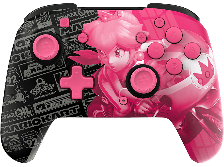 PDP LLC Rematch Glow Wireless Grand Prix Peach Switch Controller Mehrfarbig für Nintendo Switch, OLED, Lite von PDP LLC