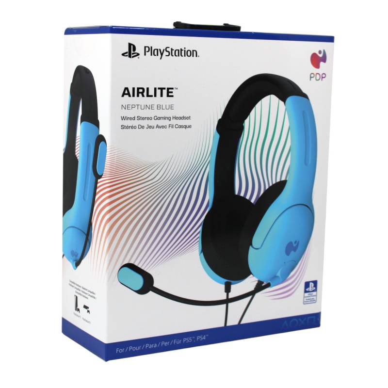 PDP 052-011-BL Airlite Neptune Blue Stereo Gaming Headset Blau PS5 PS4 von PDP