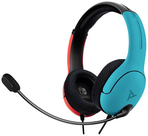 PDP 500-162-EU-BLRD Gaming Over Ear Headset kabelgebunden Stereo Blau, Rot (eloxiert) Mikrofon-Rausc von PDP