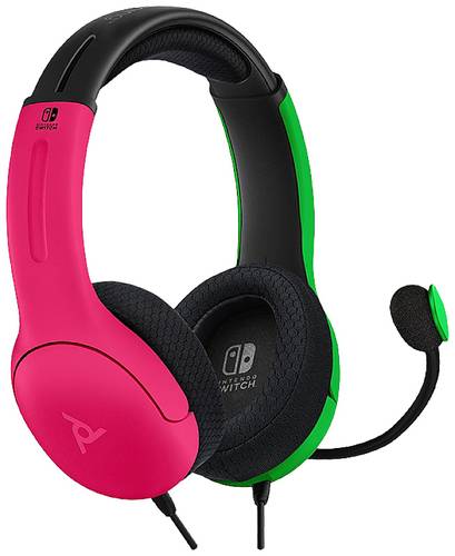 PDP 500-162-PKGR-EU Gaming Over Ear Headset kabelgebunden Pink, Grün Mikrofon-Rauschunterdrückung von PDP