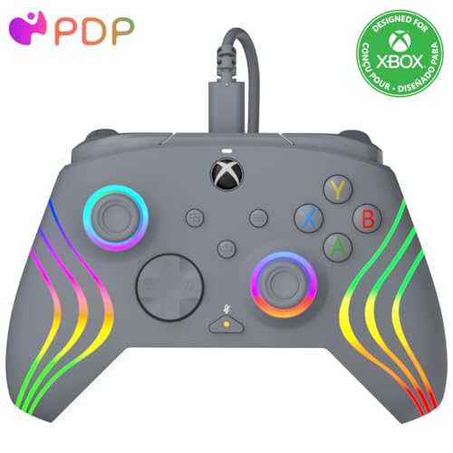 PDP AFTERGLOW XBX WAVE WIRED Controller GREY for Xbox Series X|S, Xbox One, Officially Licensed von PDP