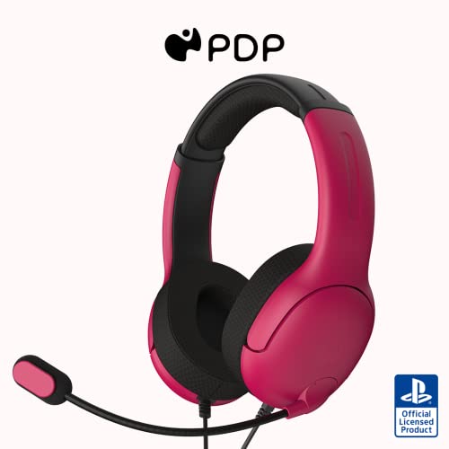 PDP AIRLITE Wired Headset Red With Noise Cancelling Microphone For SONY PLAYSTATION PS5 - PS4, Officially Licensed von PDP