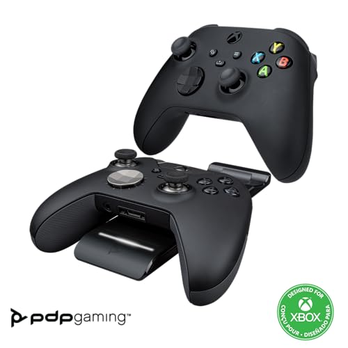 PDP Gaming Dual Ultra Slim Charge System für Xbox Series X/S or Xbox One, Magnetic laden Station für Two Wireless Xbox Controllers, Cinematic Lights mit Auto-Dim, Offiziell Microsoft EU PLUG von PDP
