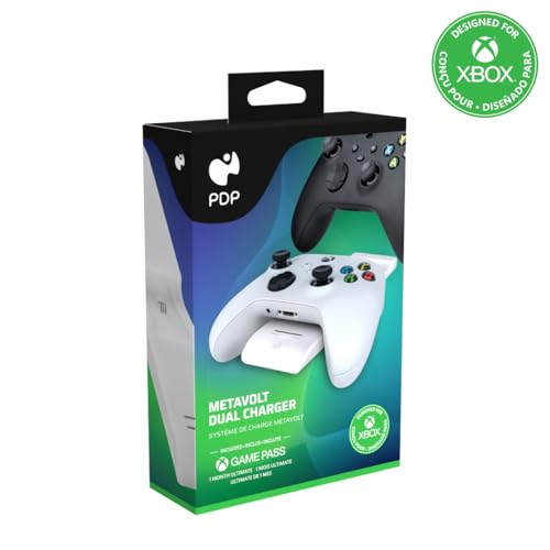 PDP Gaming Dual Ultra Slim Charge System für Xbox Series X/S or Xbox One, Magnetic laden Station für Two Wireless Xbox Controllers, Cinematic Lights mit Auto-Dim, Offiziell Microsoft EU PLUG PDP Gaming Dual Ultra Slim Charge System für Xbox Series X/S or Xbox One, Magnetic laden Station für Two Wireless Xbox Controllers, Cinematic Lights mit Auto-Dim, Offiziell Microsoft EU PLUG von PDP