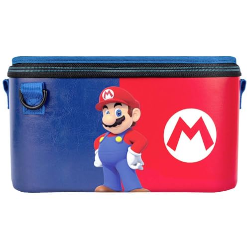 PDP Gaming Offiziell Lizenziert Switch Pull-N-Go Travel Case - Mario - Semi-Hardshell PRotection - PRotective PU Leather - Holds 14 Games and Controller - Works mit Switch OLED and Lite von PDP