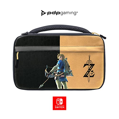 PDP Gaming Offiziell lizenziert Switch Commuter Case - Zelda Breath of the WIld - Semi-Hardshell Protection - Protective PU Leather - Holds 14 Games - Works mit Switch OLED & Lite von PDP
