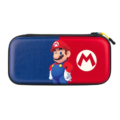 PDP Gaming Offiziell lizenziert Switch Slim Deluxe Travel Case - Mario - Semi-Hardshell Protection - Protective PU Leather - Holds 14 Games & Console - Works mit Switch OLED & Lite - Perfect für Kids von PDP