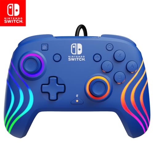 PDP Official Switch Afterglow Wave Wired Controller - Blue von PDP