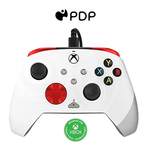 PDP REMATCH XBOX verkabelt Controller RADIAL weiß für Xbox Series X|S, Xbox One, Offiziell Lizenziert von PDP