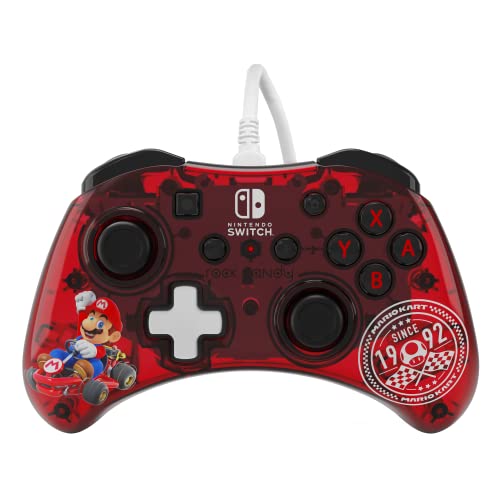 PDP Rock Candy verkabelt Gaming Switch Pro Controller - Official License Nintendo - OLED / Lite Compatible - Compact, Durable Travel Controller - Mario Kart von PDP