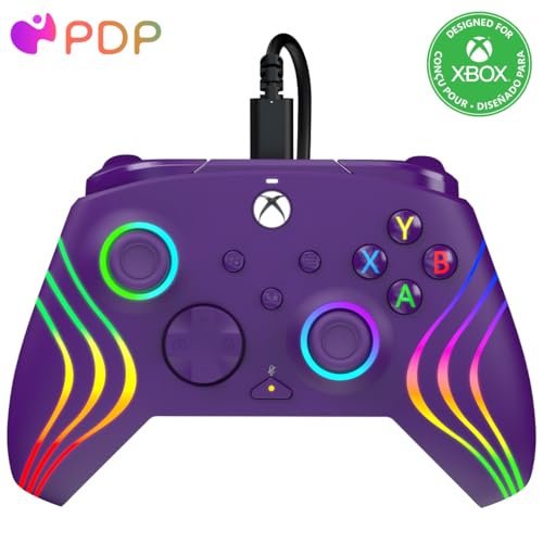 PDP Xbox Afterglow Wave Kabelgebundener Controller Lila von PDP