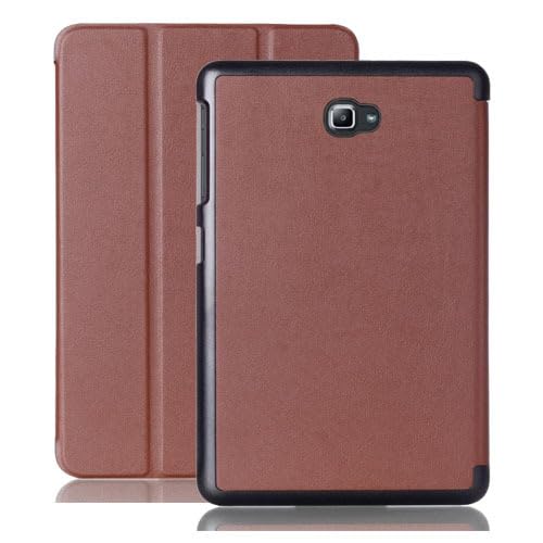 Schlanke Schutzhülle für Galaxy Tab A 10.1 2016 SM-T580 T585 T587, Smart Cover Stand Folio Case für Galaxy Tab A 10,1 Zoll Tablet (Braun) von PDSSDM