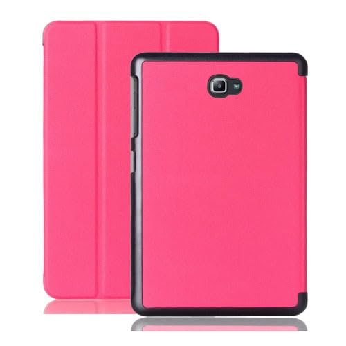 Schlanke Schutzhülle für Galaxy Tab A 10.1 2016 SM-T580 T585 T587, Smart Cover Stand Folio Case für Galaxy Tab A 10.1 Zoll Tablet (Rosa) von PDSSDM