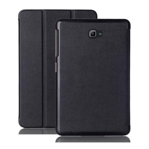 Schlanke Schutzhülle für Galaxy Tab A 10.1 2016 SM-T580 T585 T587, Smart Cover Stand Folio Case für Galaxy Tab A 10.1 Zoll Tablet (Schwarz) von PDSSDM