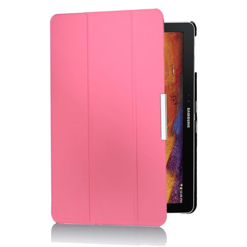 Tablet-Schutzhülle für Galaxy Note 10.1 2014 Edition, leicht, intelligent, dreifach faltbar, für Samsung Note 10.1 Modell SM-P600, P601, P605, mit Magnetfach, Rosa Tablet-Schutzhülle für Galaxy Note 10.1 2014 Edition, leicht, intelligent, dreifach faltbar, für Samsung Note 10.1 Modell SM-P600, P601, P605, mit Magnetfach, Rosa von PDSSDM