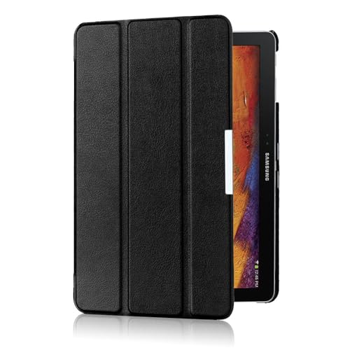 Tablet-Schutzhülle für Galaxy Note 10.1 2014 Edition, leicht, intelligent, dreifach faltbar, für Samsung Note 10.1 Modell SM-P600, P601, P605, mit Magnetfach, Schwarz Tablet-Schutzhülle für Galaxy Note 10.1 2014 Edition, leicht, intelligent, dreifach faltbar, für Samsung Note 10.1 Modell SM-P600, P601, P605, mit Magnetfach, Schwarz von PDSSDM