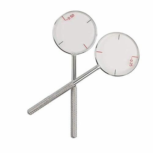 2 x runde optische Kreuzzylinderlinsen für optische Instrumente (0,25/0,5) von PEAKHILL